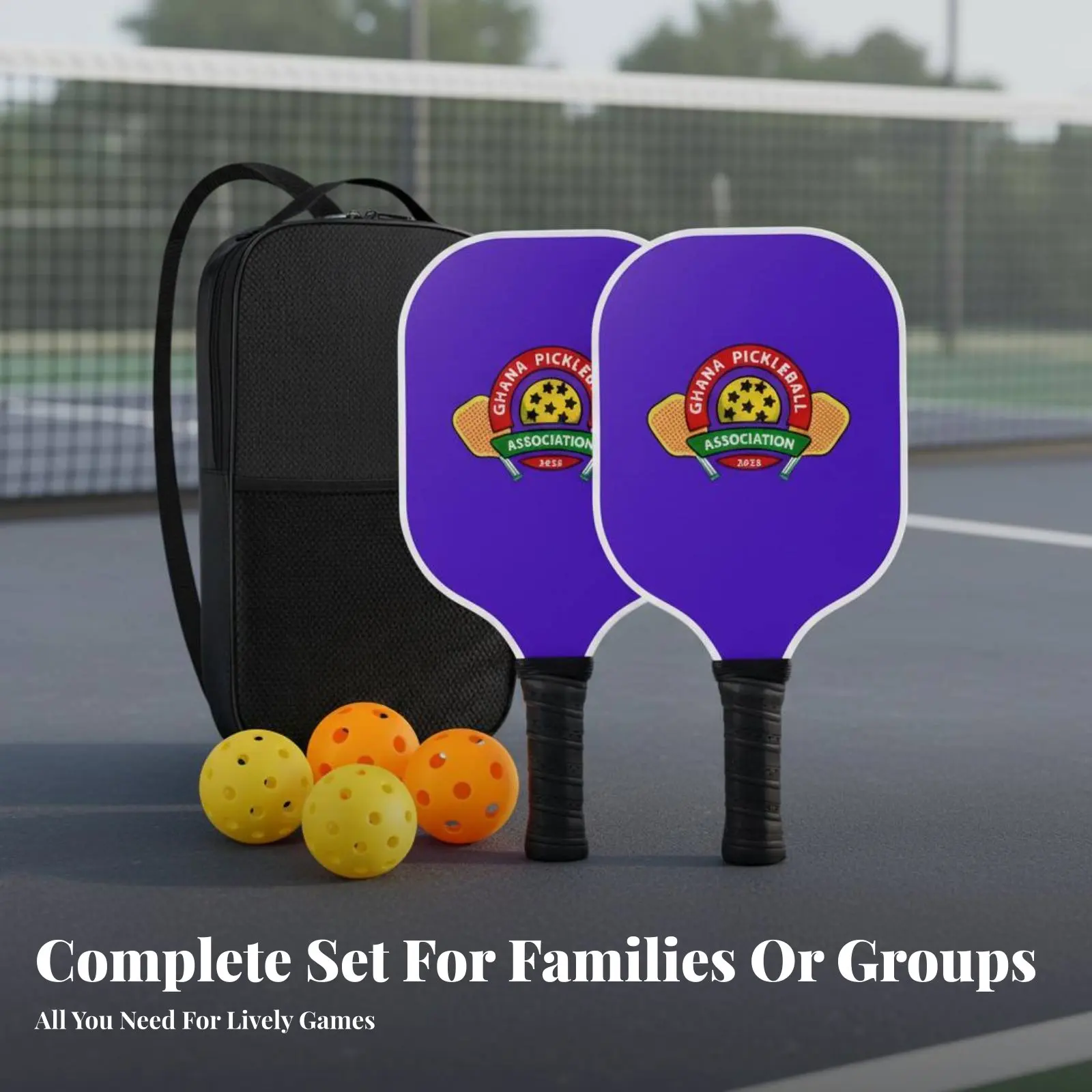 

Fiberglass Pickleball Paddle Set USAPA Approved Fiberglass Pickleball Paddle Large Sweet Area Sweat Absorbent for Outdoor Play