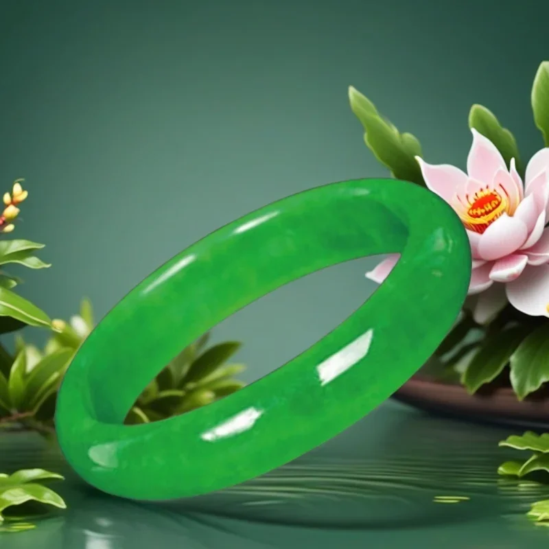 

High Ice Emperor Green Jadeite Bracelet Women's Myanmar Jade Ice Grade Emerald with Certificate Jade Bracelet