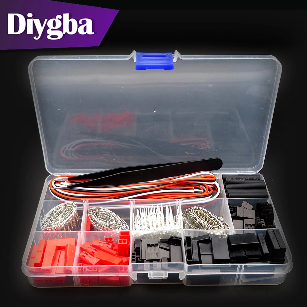 25 Sets Servo Connector Kits Servo Plug Male/Female Connector Crimp Pin Cable Kit Compatible JST SYP Futaba DIYGBA