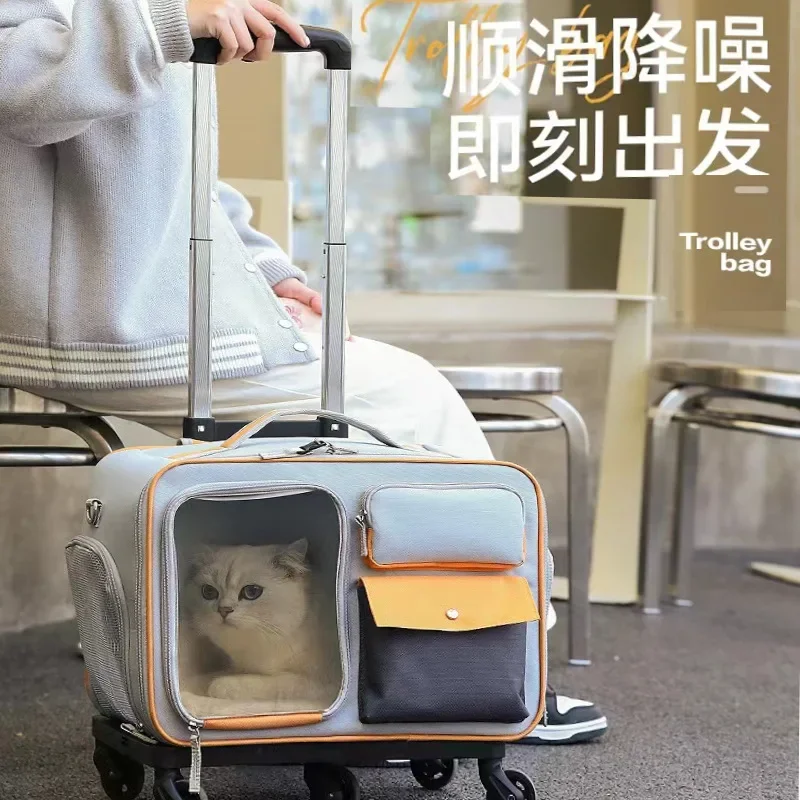 Cat Bag Portable Go Out Pet Trolley Case Suitcase Small Dog Dog Bag High Value Cat Backpack