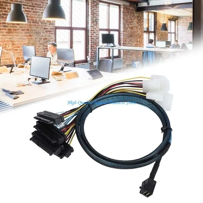 U2je Minisas SFF 8643 naar meerdere 29PIN SFF 8482 Connectors Cable met Big 4p Power voor servers