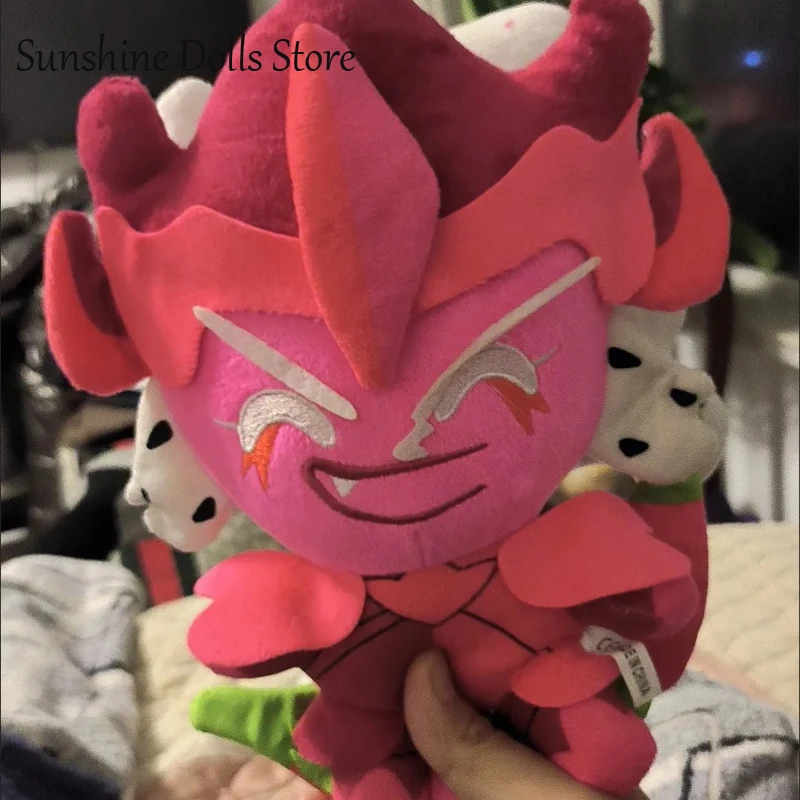 

25cm Anime Game Cookie Kingdom Pink Dragon Fruit Cookie Kawaii Cosplay Soft Cotton Doll Cartoon Toy Figures Fans Halloween Gift