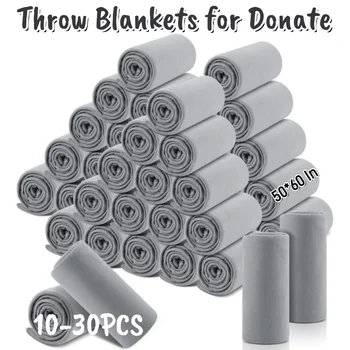 2–30 Pack Fleece Throw Blankets – Lightweight, Warm Bulk Blankets for Wedding Guests, Travel, Home, Outdoor Use & Donation Drives 1