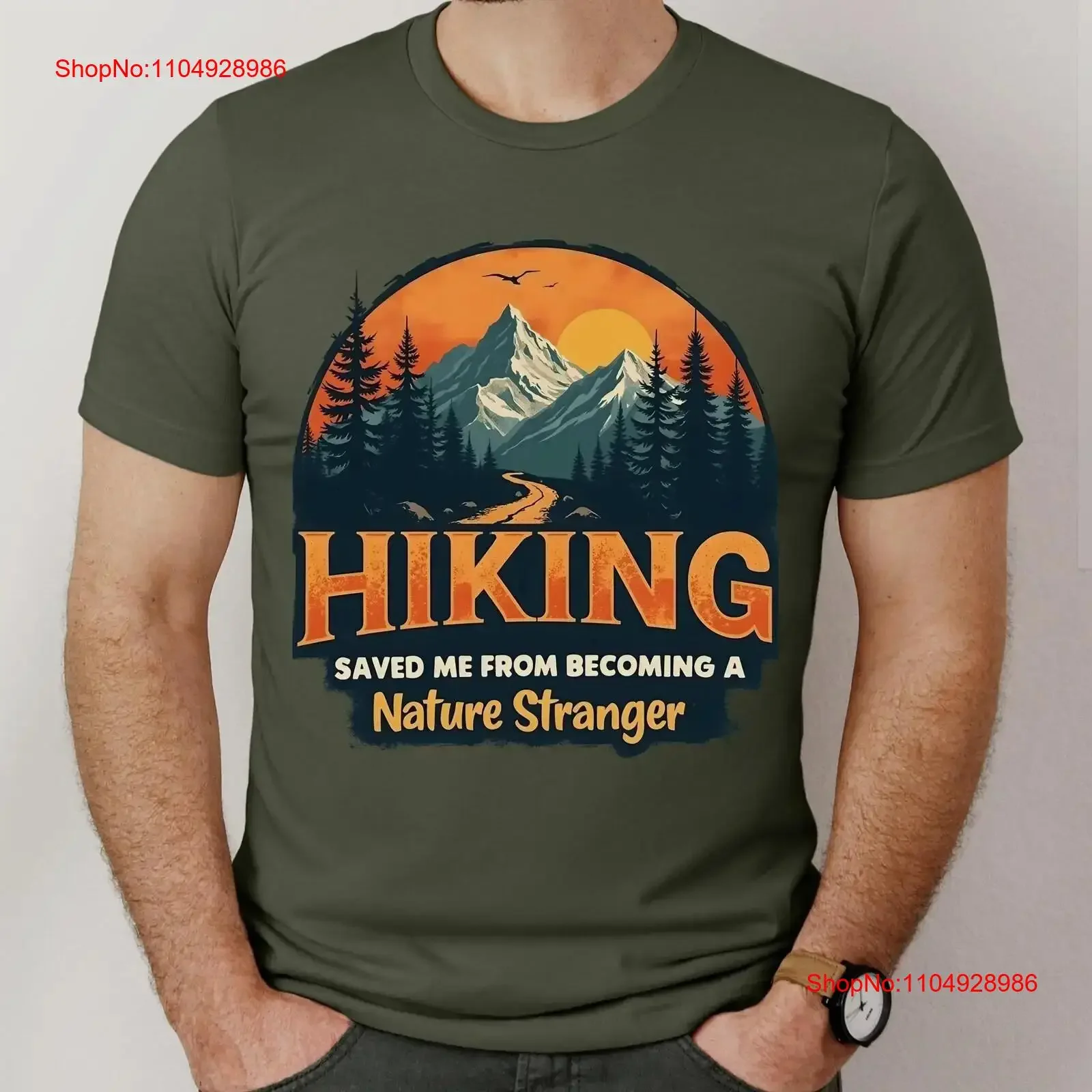 

Vintage Hiking T Shirt Wilderness Wanderer Outdoor Adventure Nature Mountain Lover Trail Explorer Top vintage Washed Casual
