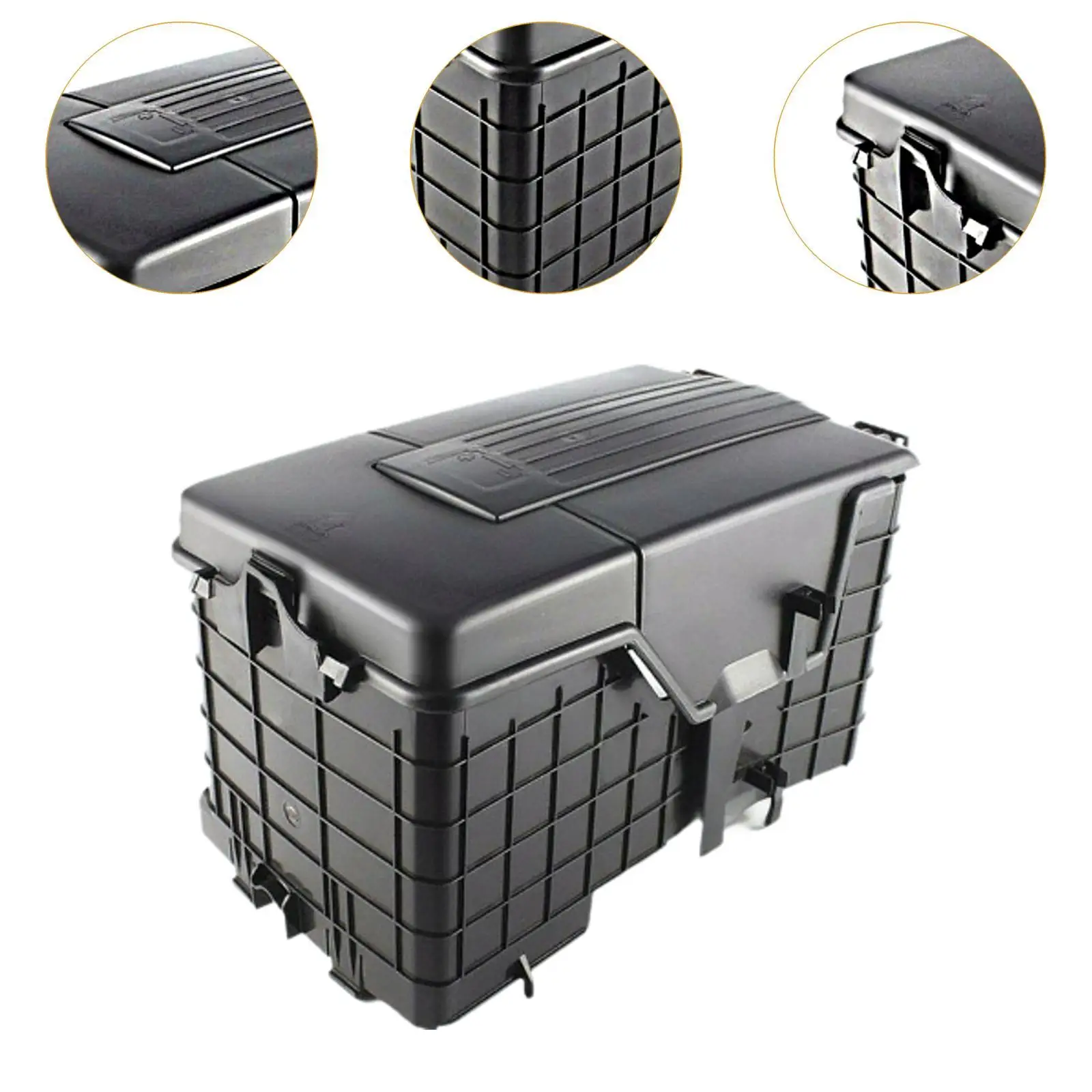 

Black ABS Car Battery Protection Box Dust Cover Safety Guard for VW Golf MK6 2005-2013