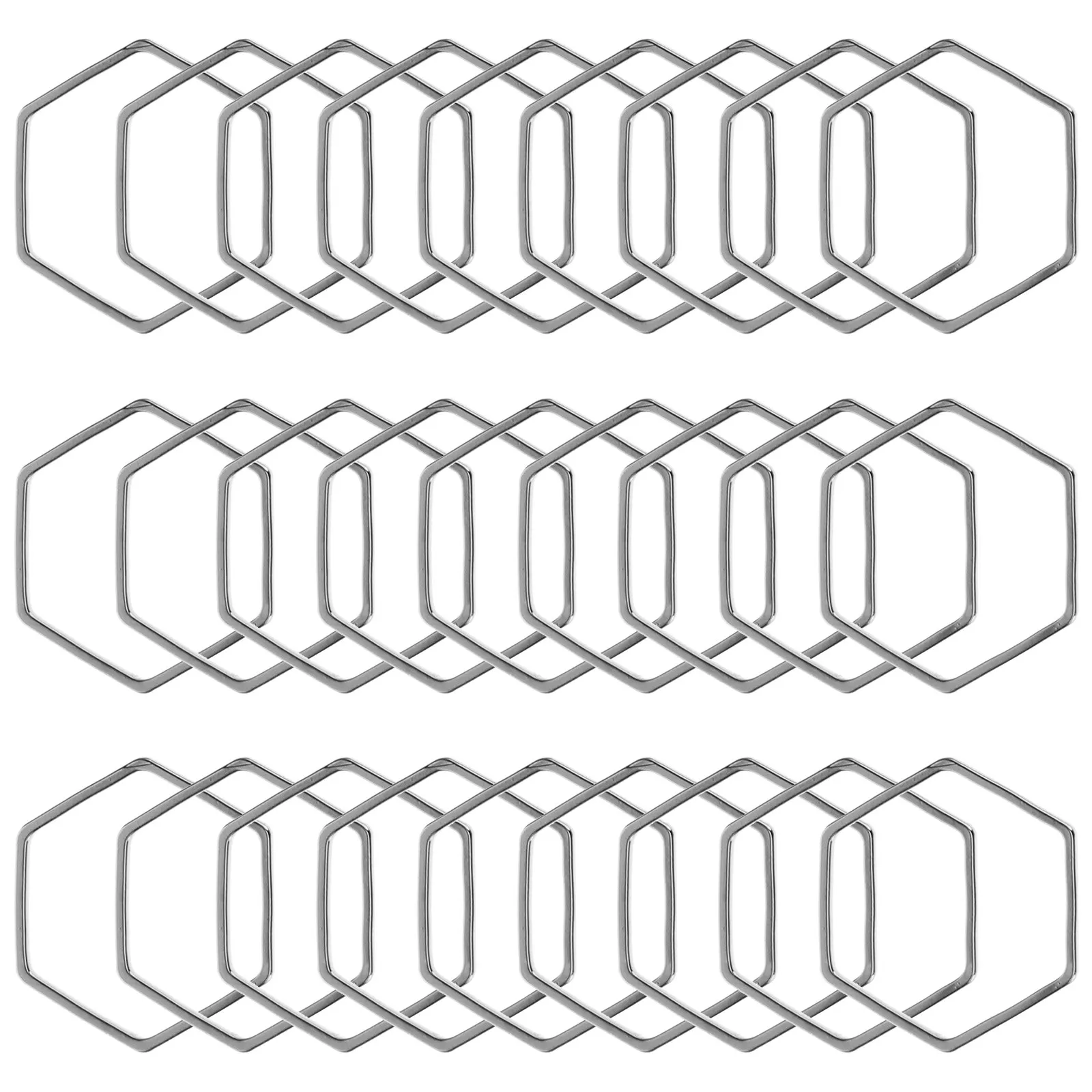 

50Pcs Hexagonal Charms for Jewelry Making Copper Earring Pendants DIY Crafting Findings Decorative Hanging Accessories