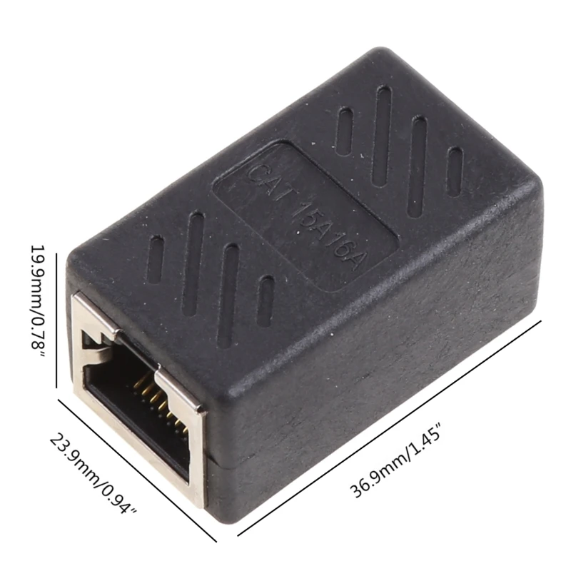 RJ45 Konektor LAN Adaptor Coupler Ekstensi LAN Konektor Terlindung Broadband