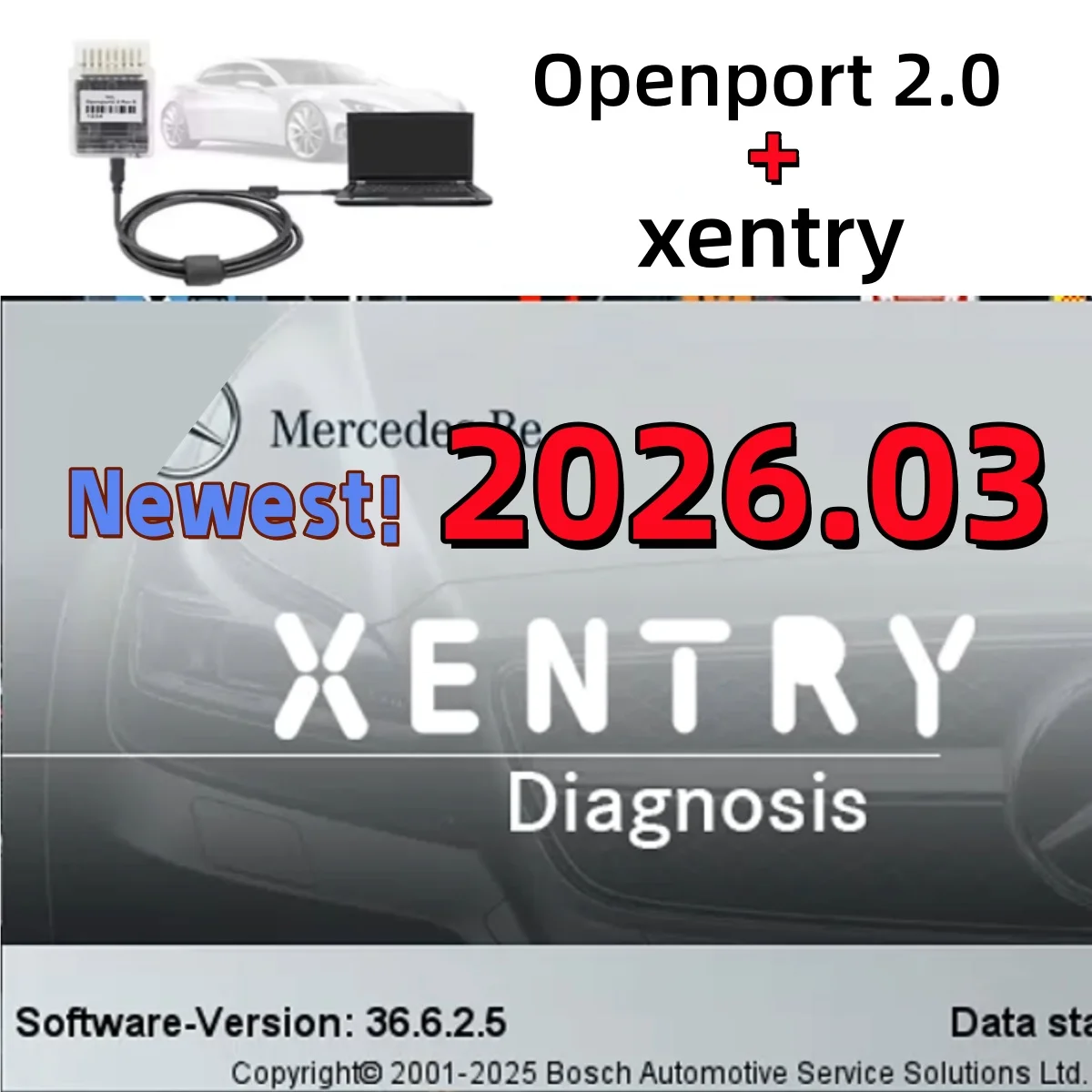 Xentry 2026.3 six Software New Version for Mercedes-Benz Diagnostic Software Remotely Install and Activate and Openport J2534
