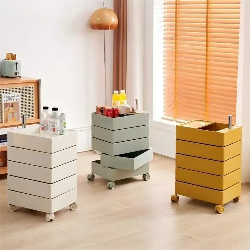 Rotating Storage Cabinet Mobile Bedside Cabinet Nordic Minimalist Entryway Storage Cabinet Influencer Trendy Display Furniture