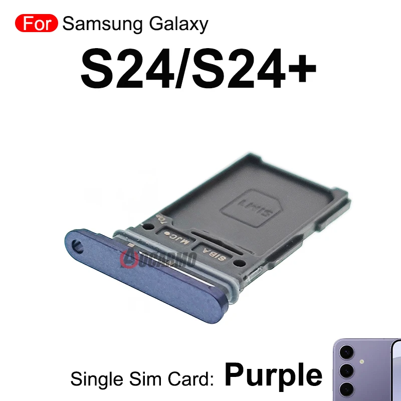 For Samsung Galaxy S24 Plus S24+ Ultra S24U Single Sim Tray Dual