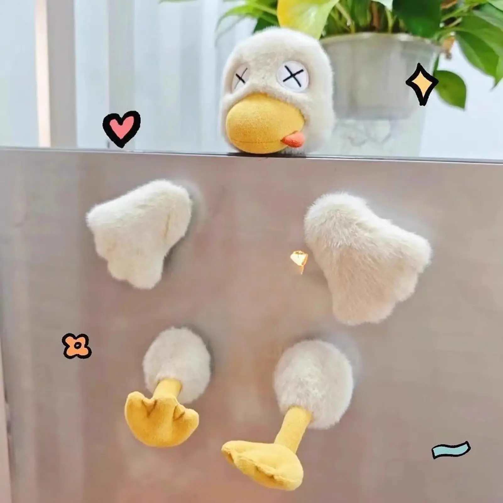 Magnetic Detachable Duck Plush Detachable Cute Stress Relief Fidget Dolls Cartoon Stuffed Animal Doll For Kids Teens Adults Home