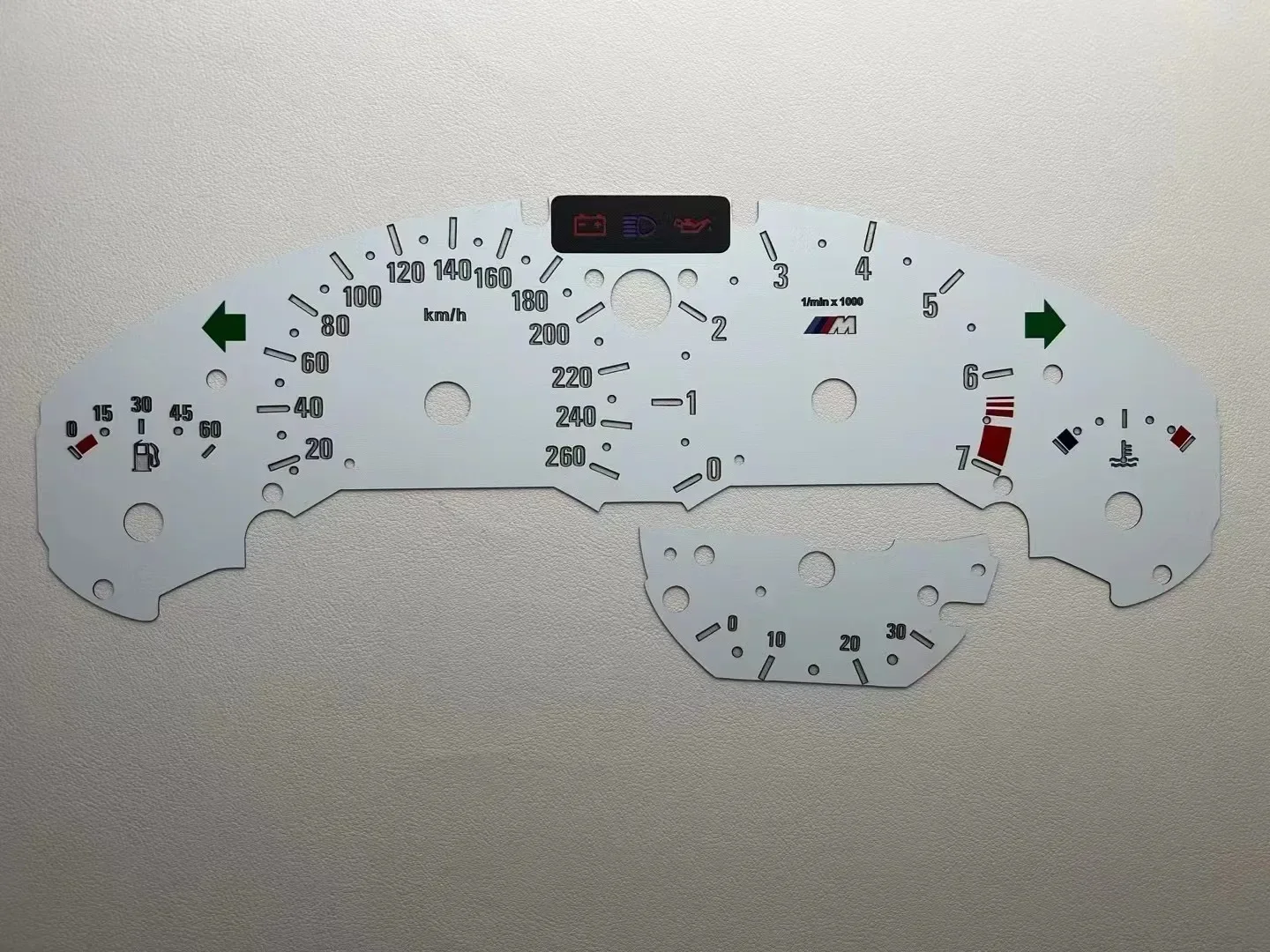 Instrument Counter FACE Overlay Speedo Tacho Dials For BMW E36 M3 Petrol Custom Gauge Faces 280KM/H 260KM/H 160MPH 300KMH