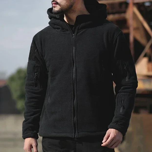 Men\'s Jackets Warm Military Tactical Sports Fleece Hoodie Jackets Hiking Climbing Fishing Adventure Camping Outdoor Clothing