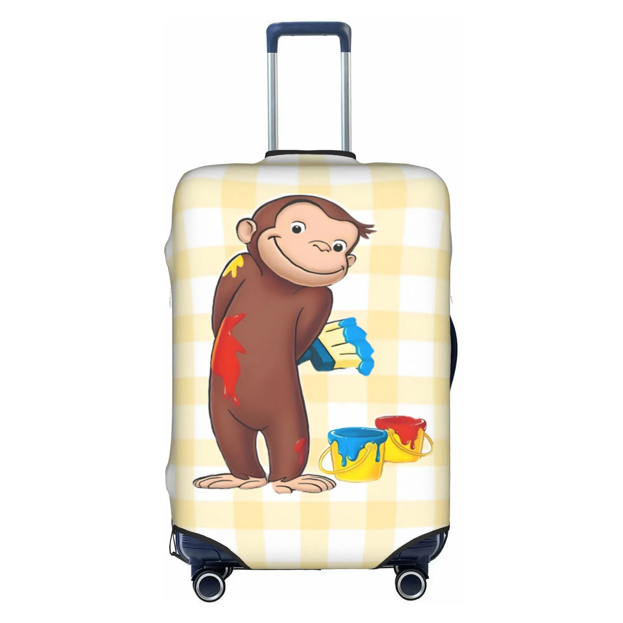 Custom C-Curious Georges Luggage Cover Elastic Monkey TV Series Travel Suitcase Protective Covers Fits 18-32 Inch