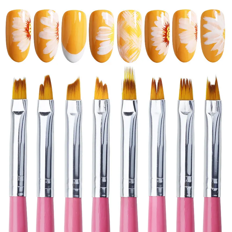 3/5/7/8/15PCS UV Gel Nail Brush DIY Painting Pen French Brushe Manicure Tools Nail Art Design Nails Tip Display Painting Tools