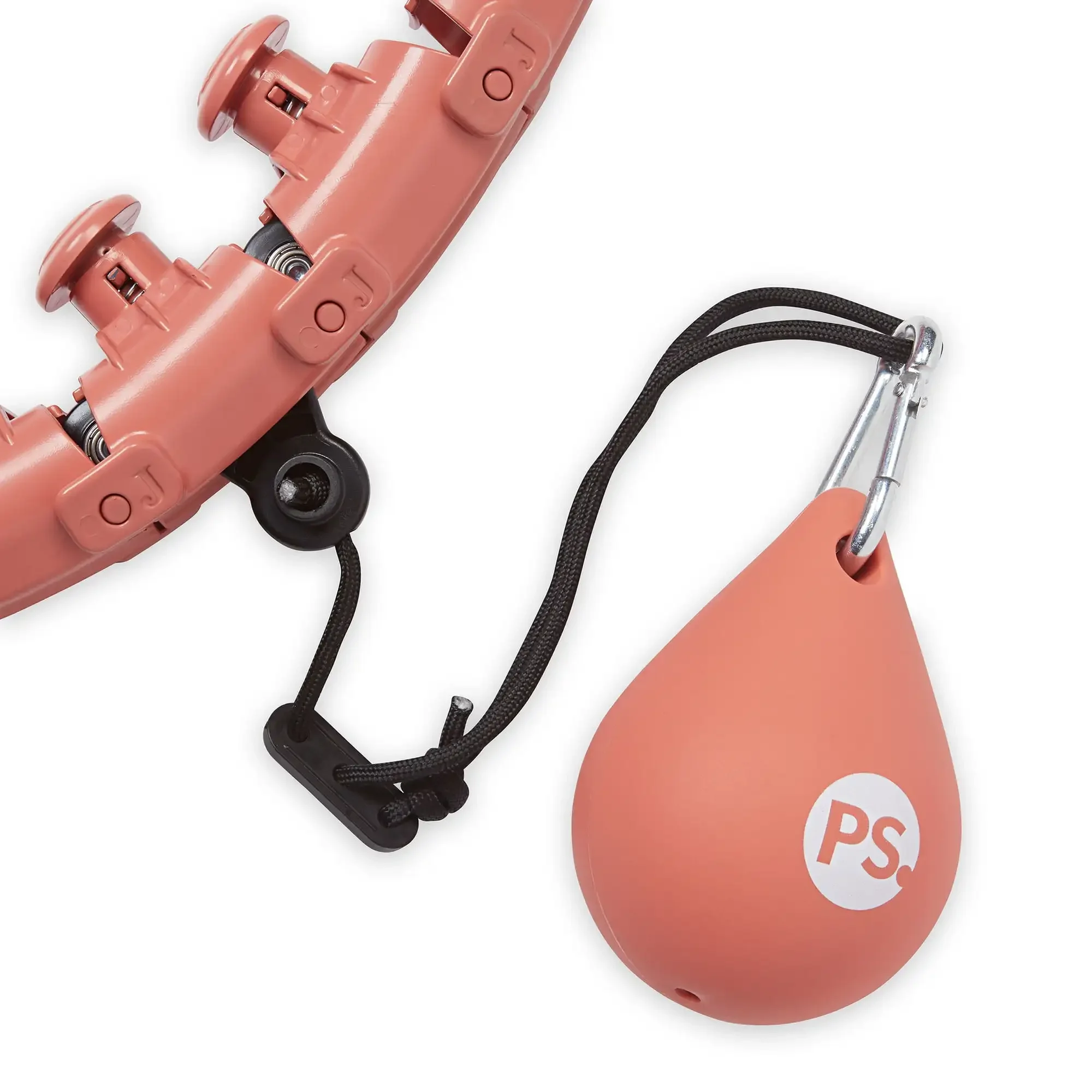 طوق اللياقة البدنية المرجح ذو اللون المرجاني القطر القابل للتعديل، يتضمن مرفق الوزن للتدريبات الأساسية، والتمارين المنزلية الممتعة