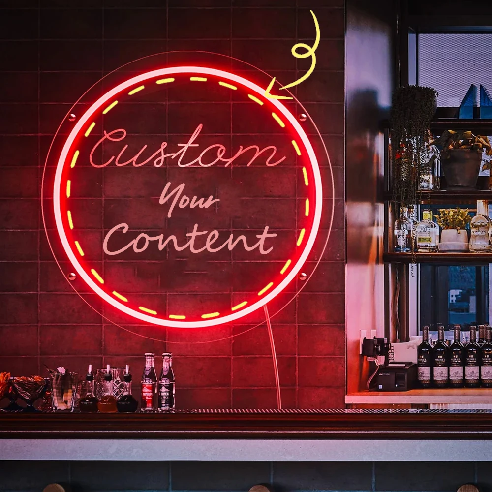 Custom Neon Sign Luminous Acrylic Sign UV 3D Personalization Neon Sign Lamp USB Power Wall Decor Signs for Shop Office Bar Gifts