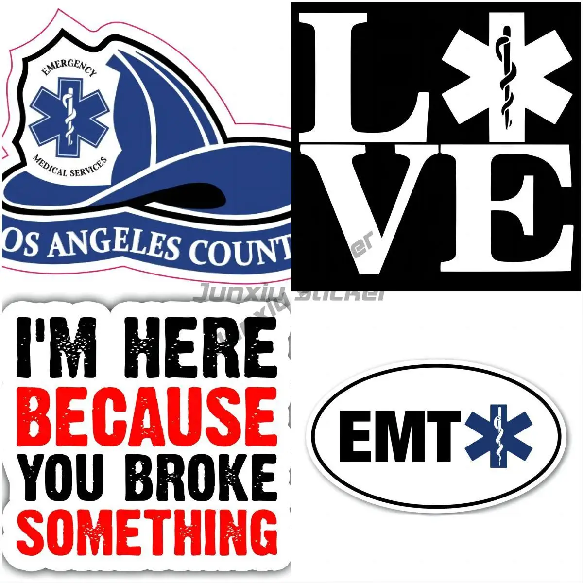 

Los Angeles County EMS, EMT, Parametic, Firefighting, Helmet Sticker Sticker New Scratch Proof Sunscreen