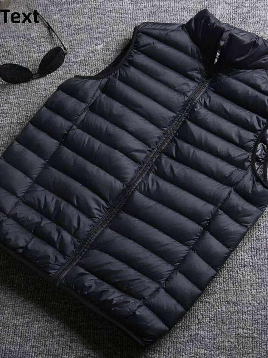 

Новая мужская легкая жилетка на осень-зиму, хлопковая, тонкая, для ношения как внутренняя или внешняя одежда, больших размеров, для активного отдыха, повседневная, цветная