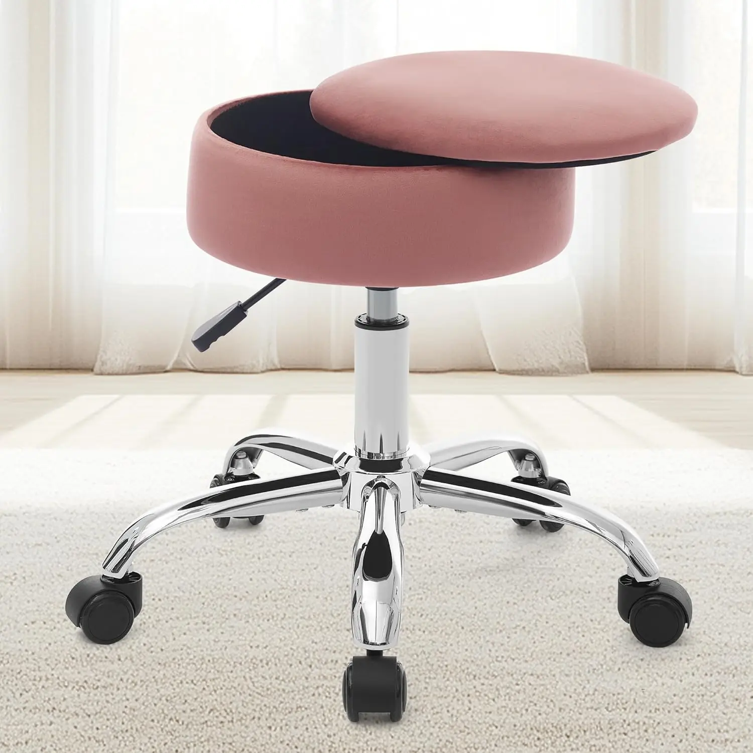 

Adjustable Vanity Stool With Storage Stool For Vanity Swivel Vanity Stool With Wheels Vanity Chair Swivel Chair Ottoman For