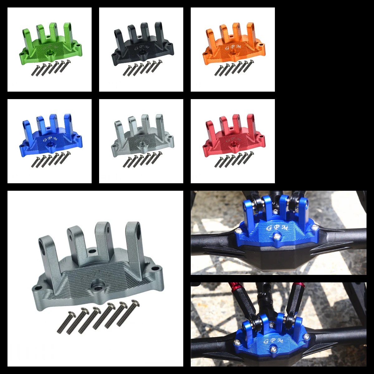 

GPM Alloy Rear Upper Gearbox Mount For Upper Suspension Links LOSI 1/10 Baja Rey