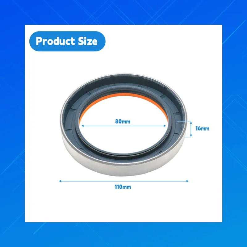 

DMHUI high-quality tractor oil seals, Size 80x110x16 mm, COMBI style, NBR +AU materials, suitable for Corteco 12001908B