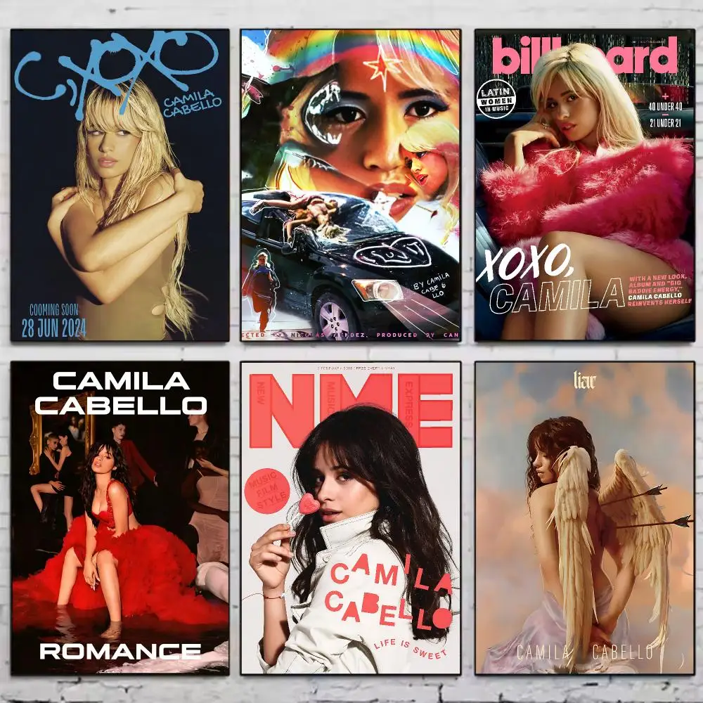 Singer C-camila Cabello	 Poster Vintage Wall Art Aesthetic Room Decor Print Living Room Bedroom Home Decoration