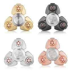 Dedo metal triângulo edc giroscópio vento fidget mão spinner ckf capitão para anti-ansiedade estresse aliviar adulto brinquedo presente spearing rápido