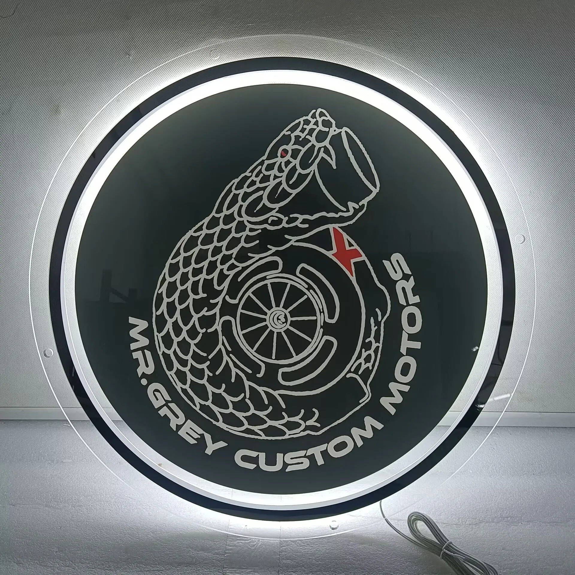 Custom LED Acrylic Signs Business Logo Bar Office Coffee Sign Beauty Nails Salon Hair Studio Sign 3D Backlit Acrylic Metal Signs