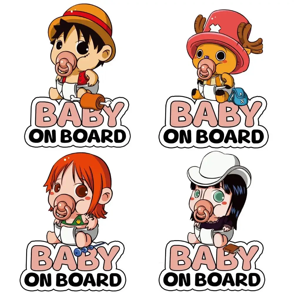 

Наклейки One Piece: Монки Д. Луффи и Ророноа Зоро - Дети в машине. Аниме-стикеры для автомобиля.
