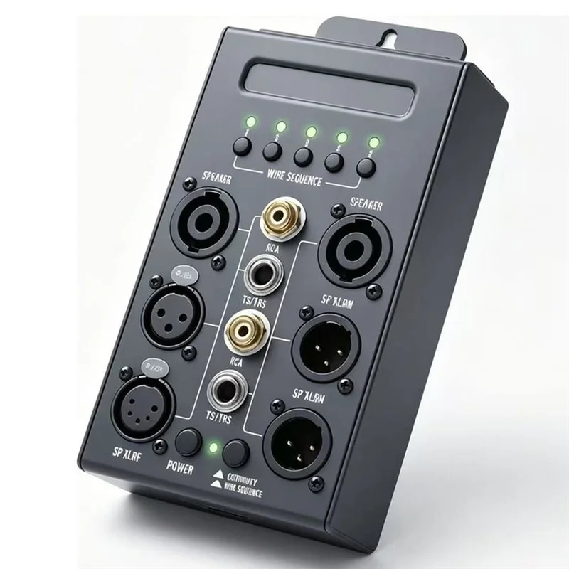 Super Sale Act100 Audio Cable Tester - Xlr Cable Tester for Stage Audio Engineering, Dedicated Microphone Cable Detection