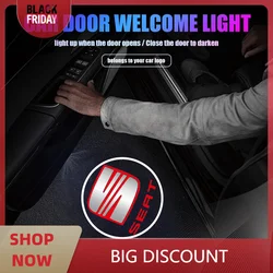 Car Wireless HD Projector Light Car Door Welcome Lamps For SEAT Leon Mk1 Mk2 5f Ibiza 6l 6j Arosa FR Arona Cupra Tarraco Toledo