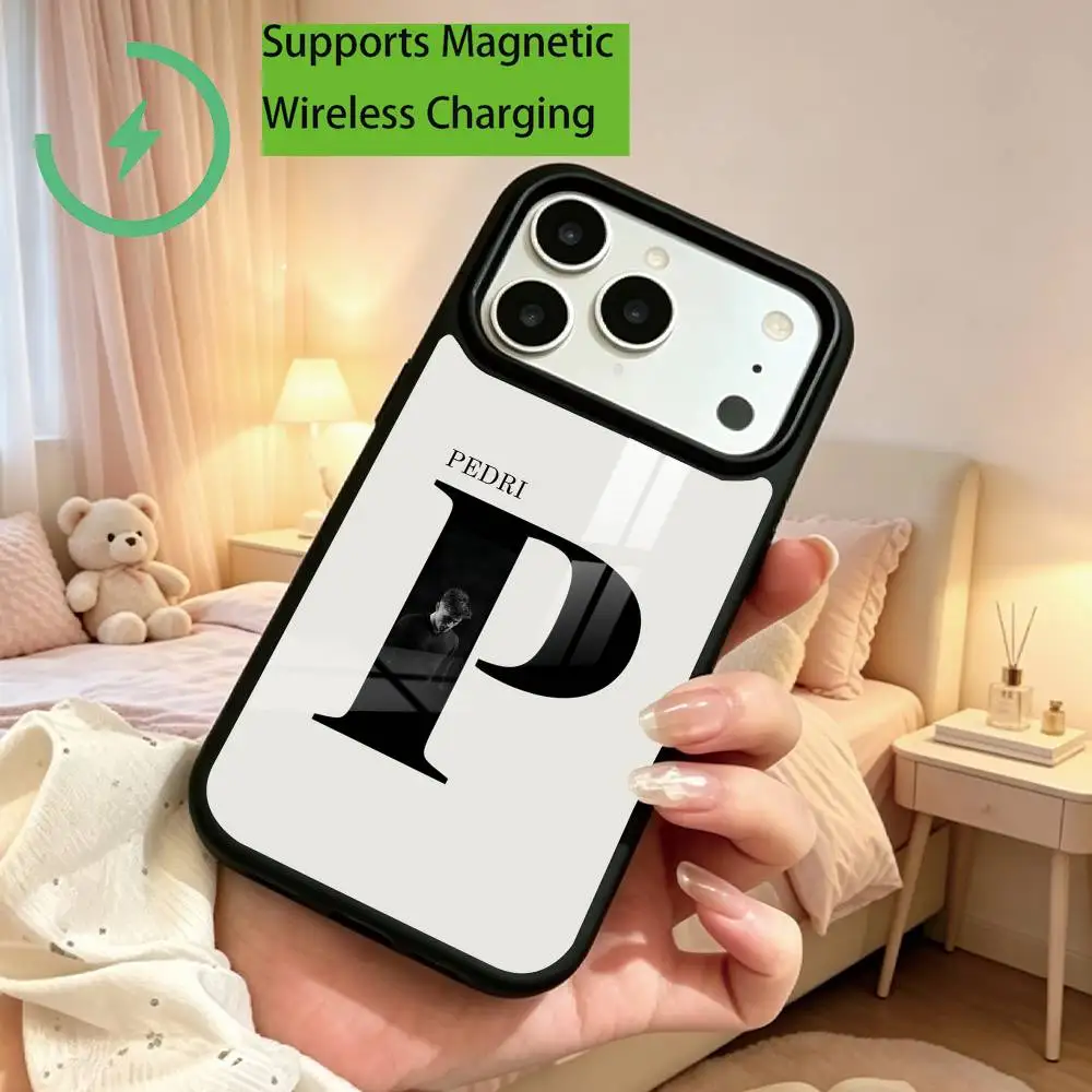 S-Soccer Superstar P-Pedri Phone Case For iPhone17,16,15,14,13,12,11 Plus,Pro Allows magnetic wireless charging Gift