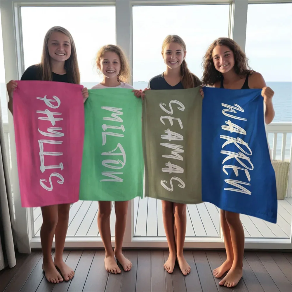 

Personalized Name Bath Towel 2024 New Custom Pool Towels Wholesale Price Beach Towel With Name Outside Birthday Vacation
