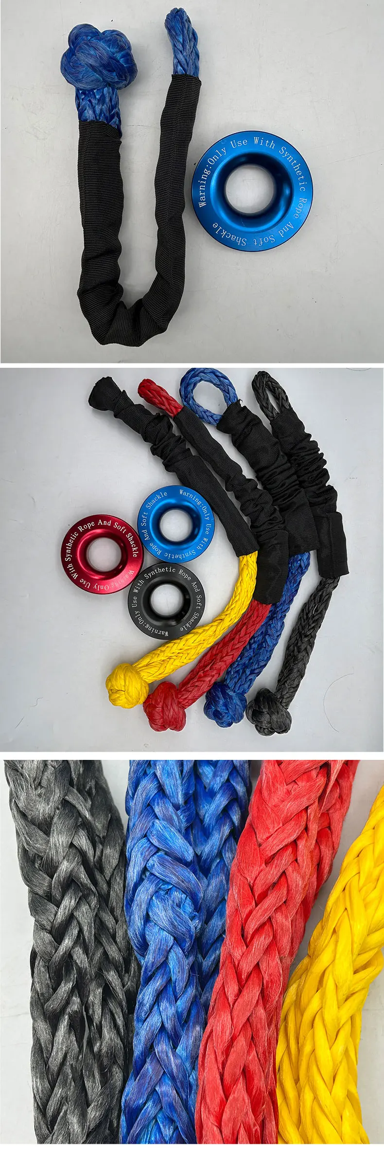 17T Soft Shackle, Soft Shackle & Fixed Pulley Kit für Offroad-Bergung, Selbstrettungs-Abschleppwerkzeug – Detail 4