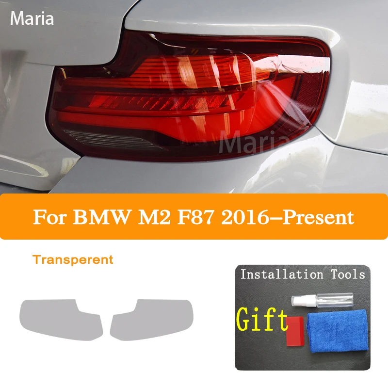 لسيارات BMW M2 F87 2016-2023 اكسسوارات السيارات العلوي الضوء الخلفي طبقة رقيقة واقية كشافات شفافة سوداء بولي TPU إصلاح ملصق
