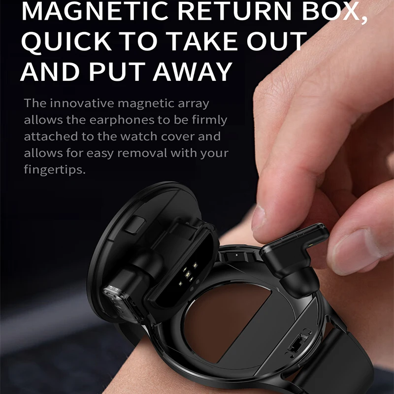 2025 IMOSI T97 TWS Smart Watch Build-in Earbuds 1.39 inch 2 IN 1 Wireless Earphones Blutooth Call 100 + Sports mode Smartwatch