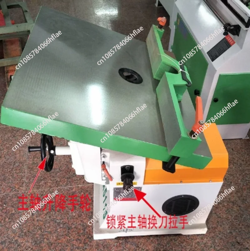 Woodworking 45 Degree Chamfer Trimming Machine, Sliding Table Vertical Spindle Moulder Router for Groove Slotting