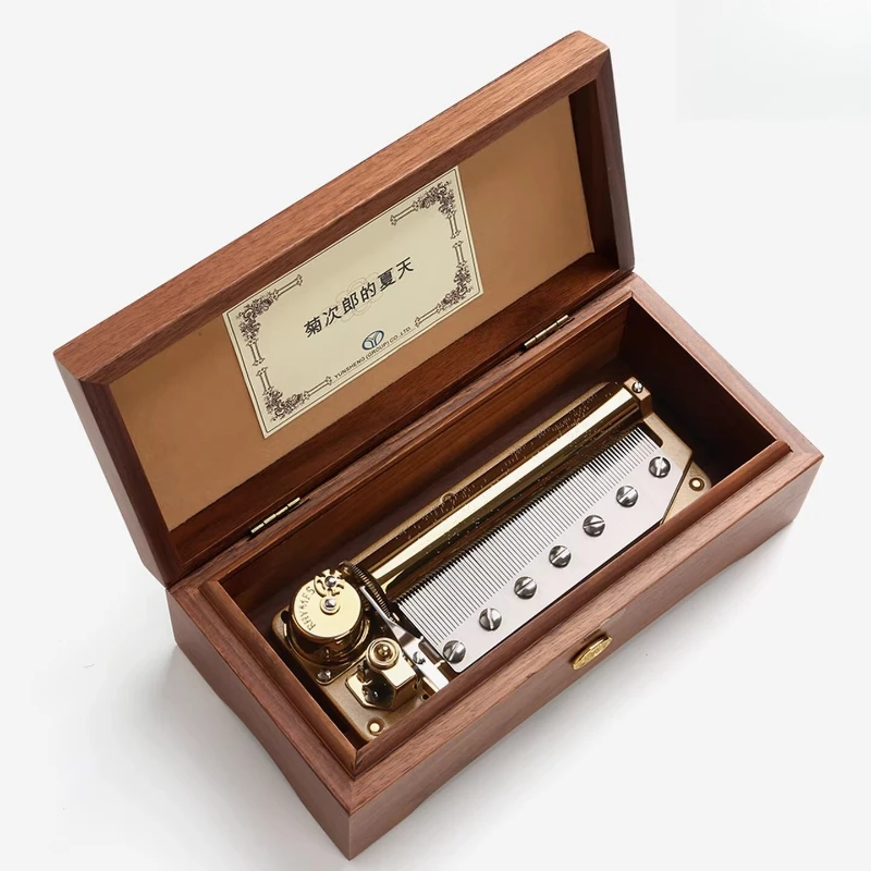 

Механическая музыкальная шкатулка в масштабе 78, музыкальная шкатулка из орехового дерева