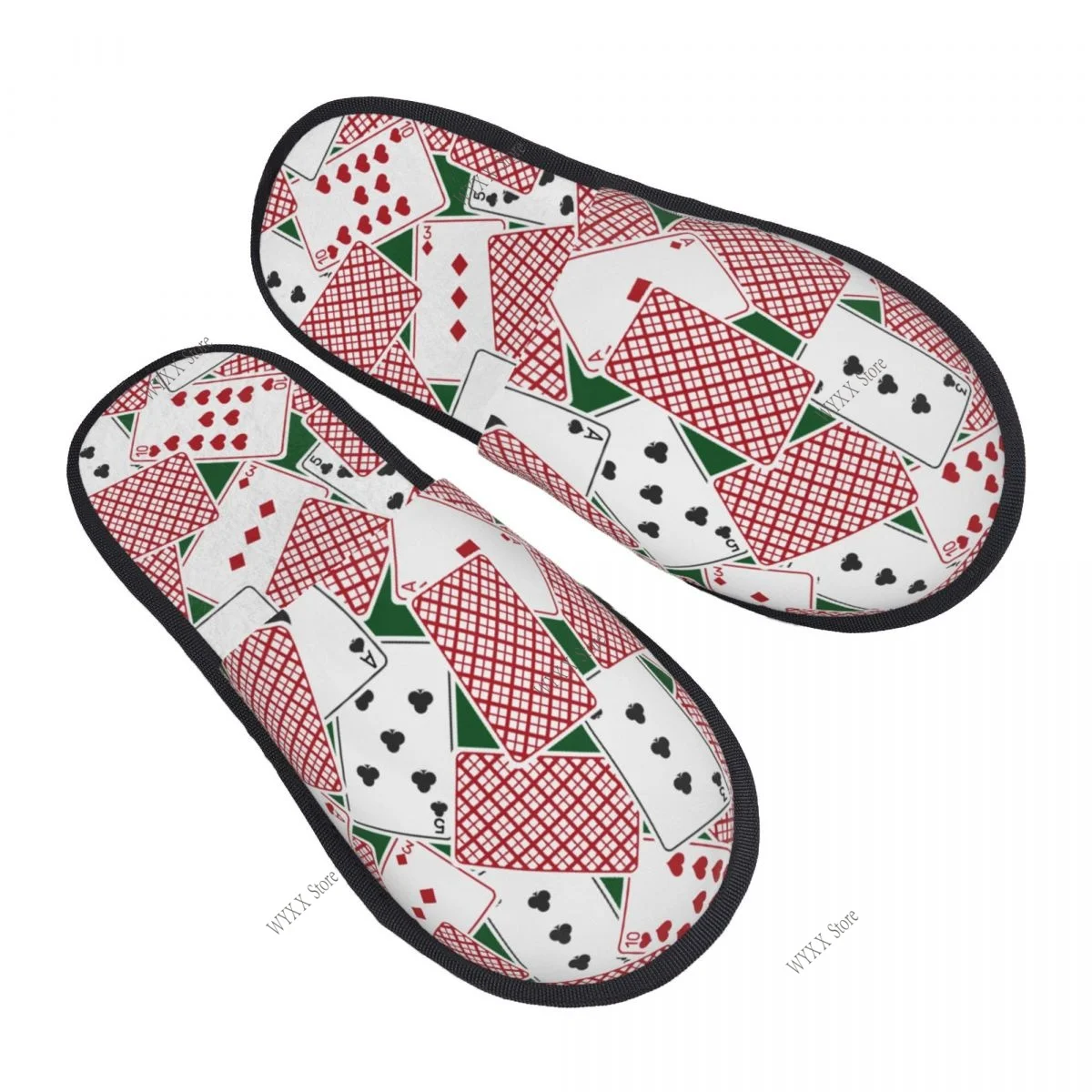 Poker Slipper For Women Men Fluffy Winter Warm Slippers Indoor Slippers