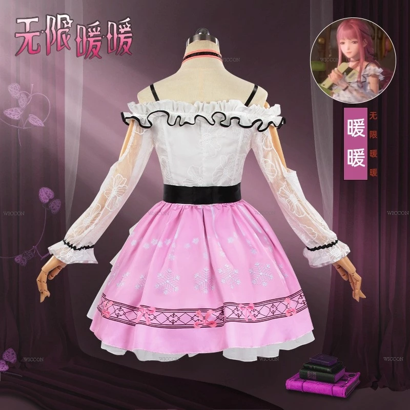 إنفينيتي نيكي تأثيري حلي شعر مستعار لوليتا تنورة مجموعة النساء Kawaii الفتيات الحلو الوردي الشعر الإناث لعبة الهالوين الكبار الاطفال البدلة