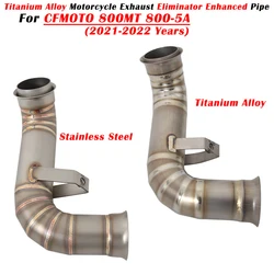 Slip On For CFMOTO 800 MT 800MT 800-5A 2021 2022 Motorcycle Exhaust System Modified Muffler Middle Link Pipe