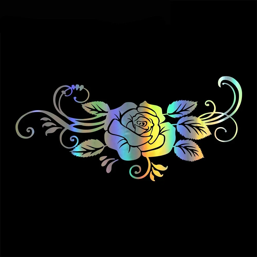 

Автомобильная наклейка на бампер, красивая роза, Виниловая наклейка для фото, автомобильные наклейки и наклейки, аксессуары для стайлинга автомобиля, 30 см