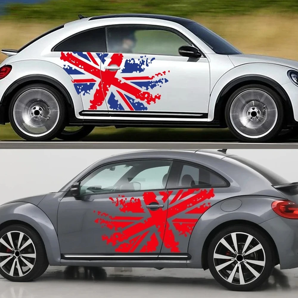 Car Sticker Union Jack Styling Vinyl Decal For Volkswagen VW Beetle Hatchback Cabriolet A5 Car Body Decoration Decal Accessories - view 4