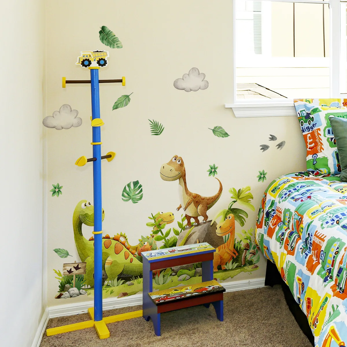 Cartoon Dinosaur Wall Sticker  - огляд і ціна Baby Nursery Green