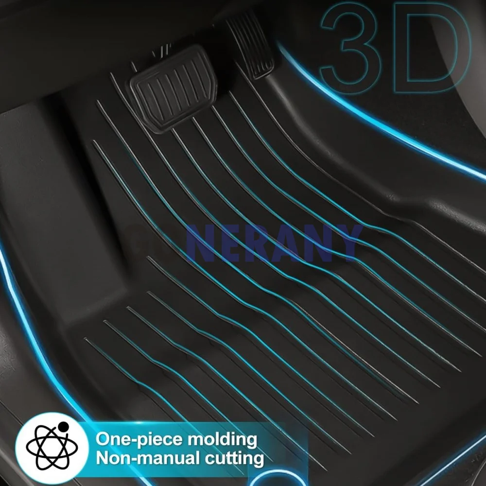 New Floor Mats for Tesla Model 3 Y Floor Mats 2023-2020 Pure TPE Injection Molding Floor Mats All Weather Protection Waterproof