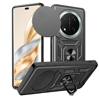 Armor Case For Honor Magic 7 Lite Magic7 Pro X9c Cover Lens Protection With Ring Magnetic Holder Coque Fundas Capa