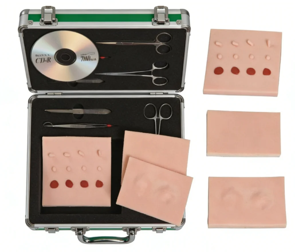 High-quality durable PVC medical model multi-functional mini-surgical kit natural size for skin surgery