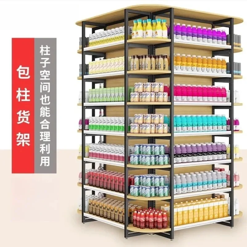 Supermarket Pillar Shelf Convenience Store Display Shelf Square Multifunctional New Supermarket Special-shaped
