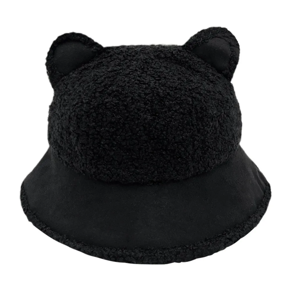 

Cozy Fuzzy Winter Bucket Hat Fluffy Windproof Faux Fur Fisherman Cap Warm Thick Plush Warm Hats Autumn Winter